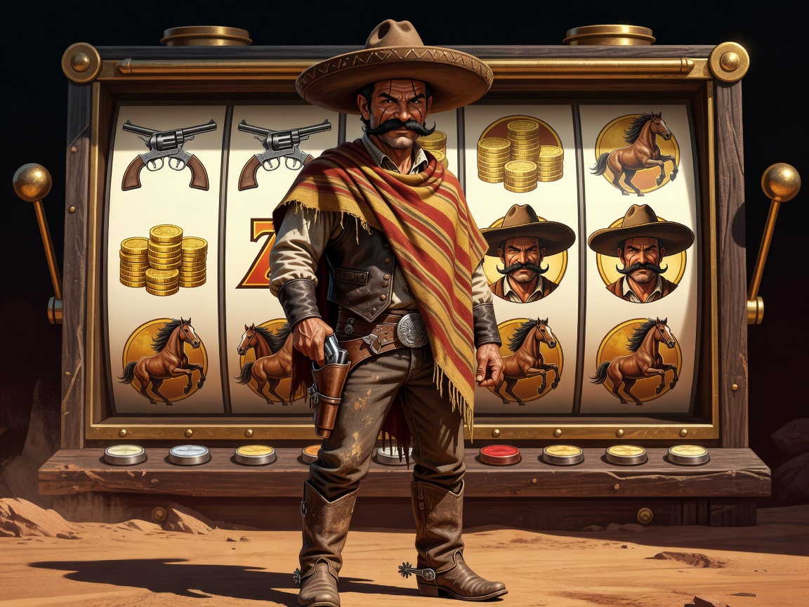 Banditos Slot promotional character and reel artwork